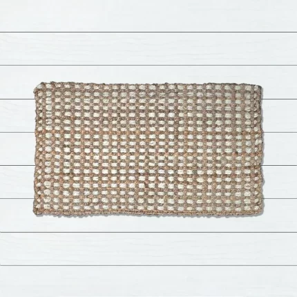 2 Tone Large Bubble Jute Doormat 80x220cm