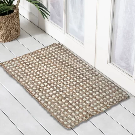 2 Tone Large Bubble Jute Doormat 60x90cm