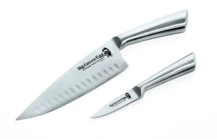 **Discontinued** Big Green Egg:  Knife Set Stainless Steel 2 Piece 8" Chef and 3.5" Paring