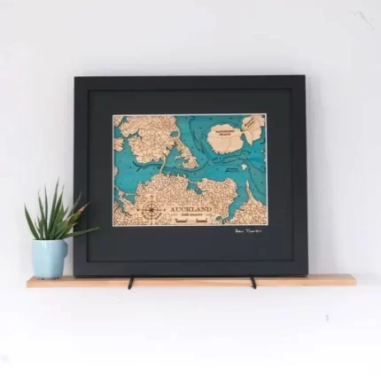 Auckland 3D Wooden Map Small