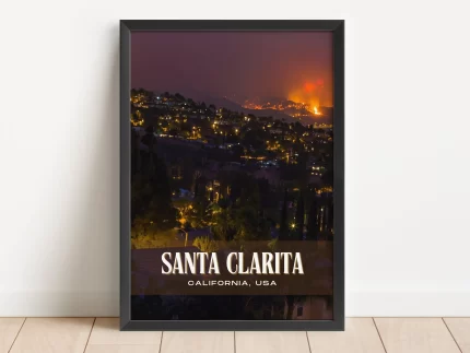 Santa Clarita Retro Wall Art California USA