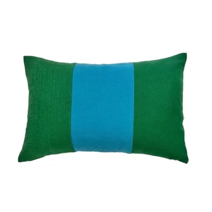 Triples Cushion Cover 60x40cm in salt lake and emerald
