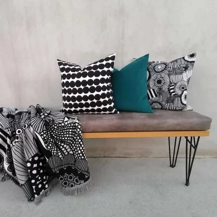 Rasymatto Cushion Cover 50cm in white black