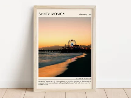 Santa Monica Wall Art Canvas USA