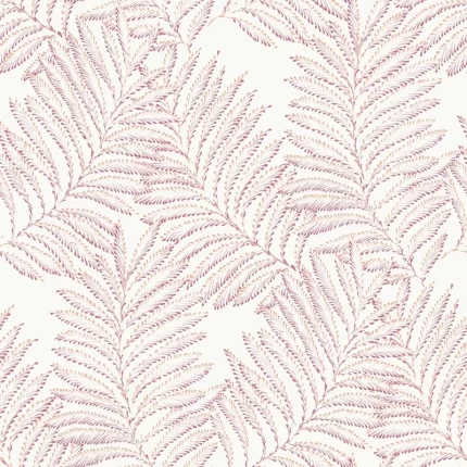 2973-90502 | Daylight Finnley Pink Inked Fern Pink A-Street Prints Wallpaper